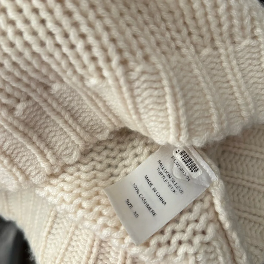 R13 Balloon Sleeve Crewneck Sweater Ecru - Picture 4 of 4